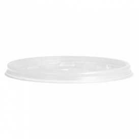 Plastic Lid with Straw Slot PS Ø8,9cm for Foam Cup (1000 Units)