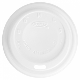 Plastic Lid PS "Cappuccino" White Ø8,1cm (100 Units)  