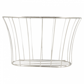 Basket Containers Steel Oval Shape Silver 21x12,7x12,7 (12 Units)