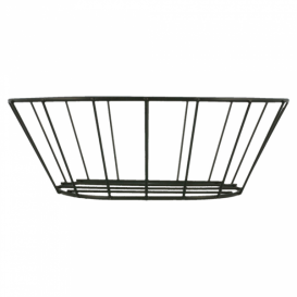 Basket Containers Steel Oval Shape Black 21,6x14x7,6cm (1 Unit) 