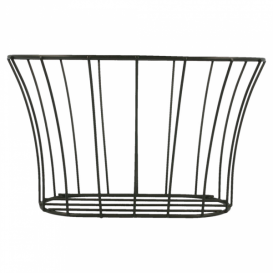 Basket Containers Steel Oval Shape Black 21x12,7x12,7 (1 Unit) 