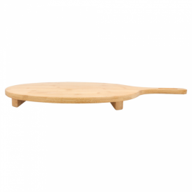 Bamboo Serving Platter with Handle Round shape Ø29x2,5cm (1 Unit) 