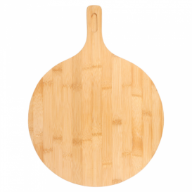 Bamboo Serving Platter with Handle Round shape Ø29x2,5cm (10 Units)