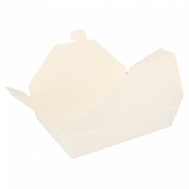 Paper Take-out Container "American" White 19,7x14x4,6cm 1470ml (200 Units) 