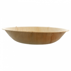 Palm Leaf Bowl Round Shape Ø18x3,5cm (200 Units)