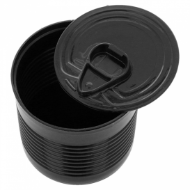 Tasting Plastic Tin Can PS Black 110ml Ø6x5,7cm (25 Units) 