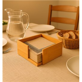 Bamboo Napkin Holder 21x21x10cm (1 Unit) 