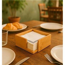 Bamboo Napkin Holder 21x21x10cm (1 Unit) 