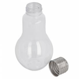 Plastic Bottle with Cap Light Bulb Design PET Clear 100ml (250 Units)