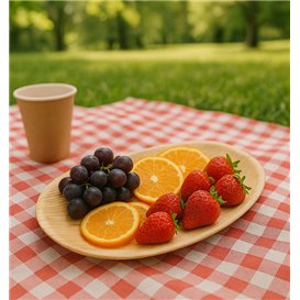 Palm Leaf Tray Oval Shape 26x16x2,5cm (25 Units) 