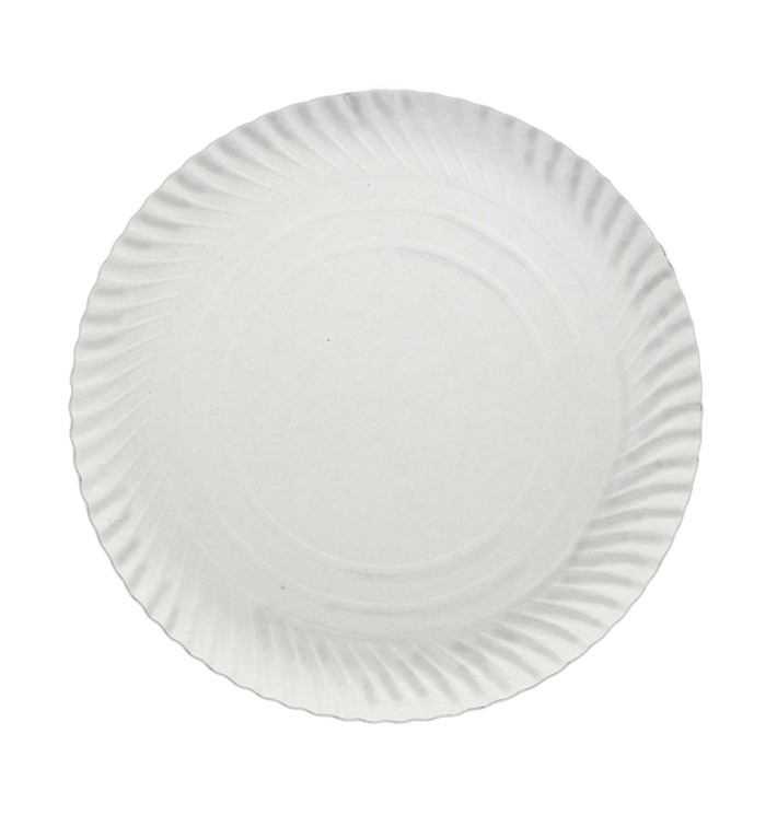 Paper Plate Round Shape White 32cm (50 Units) 