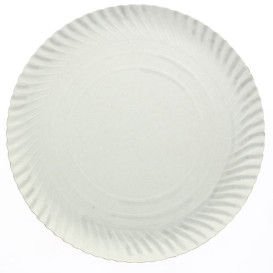 Paper Plate Round Shape White 35cm 900g/m2 (200 Units)