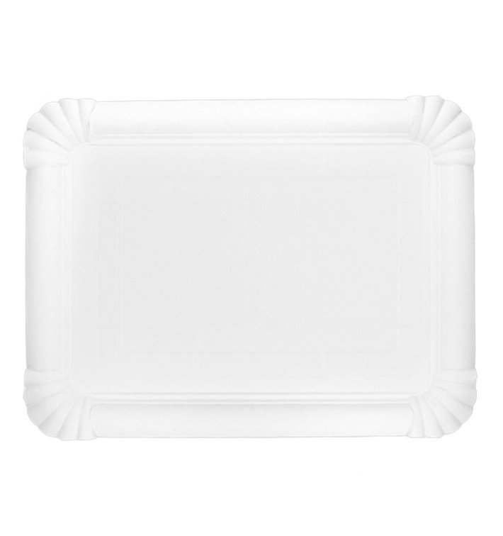 Paper Tray Rectangular shape White 18x24 cm (100 Units)  