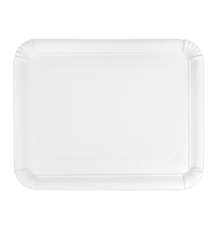 Paper Tray Rectangular shape White 22x28cm (100 Units)  