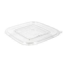 Plastic Lid for Deli Container PET Flat 12x12cm (100 Units)  