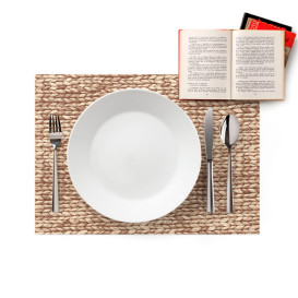 Cotton Placemat "Day Drap" Raffia 32x45cm (12 Units) 