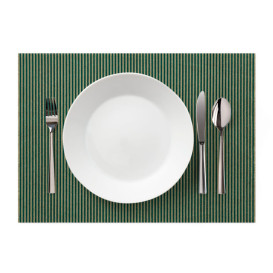 Cotton Placemat "Day Drap" Green Line 32x45cm (12 Units) 