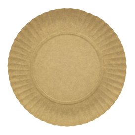 Paper Plate Round Shape Kraft 18cm 255g/m2 (100 Units) 