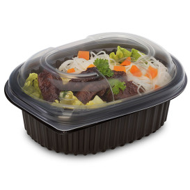 Plastic Container PP Rectangular Shape 350ml 14,2x11,1x4,5cm (640 Units)