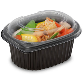 Plastic Container PP Rectangular Shape 450ml 14,2x11,1x6cm (640 Units)