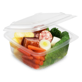 Plastic Container Microwave PP Transparente 830ml 15,8x15,5cm (50 Units) 