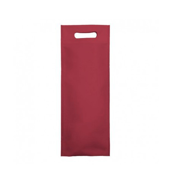 Non-Woven Bag with Die-cut Handles Burgundy 17+10x40cm (200 Units)