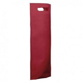 Non-Woven Bag with Die-cut Handles Burgundy 17+10x40cm (200 Units)