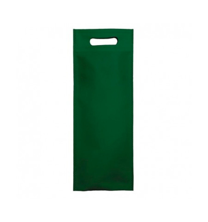 Non-Woven Bag with Die-cut Handles Green 17+10x40cm (200 Units)