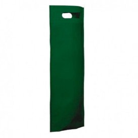 Non-Woven Bag with Die-cut Handles Green 17+10x40cm (200 Units)
