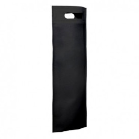 Non-Woven Bag with Die-cut Handles Black 17+10x40cm (200 Units)