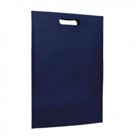 Non-Woven Bag with Die-cut Handles Navy Blu 30+10x40cm (200 Units)