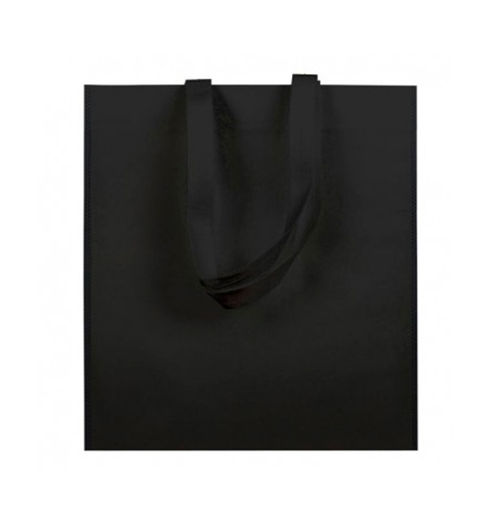 Non-Woven Bag with Short Handles Black 38x42cm (200 Units)