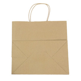 Paper Bag with Handles Kraft Brown 100g 30+18x29cm (200 Units)