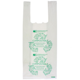 Plastic T-Shirt Bag 100% Biodegradable 35x50cm (2000 Units)