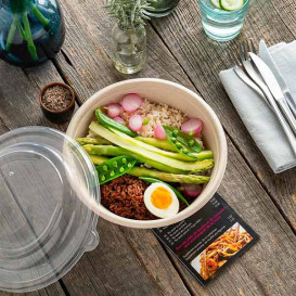 Sugarcane Bowl PLA 1000ml Ø21x6cm (75 Units)  