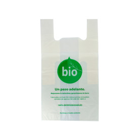 Plastic T-Shirt Bag 100% Biodegradable 35x45 cm (1000 Units)