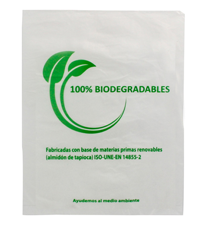 Plastic Bag 100% Biodegradable 35x48cm (100 Units)