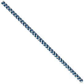 Paper Straw Straight Blue and White Ø0,6cm 20cm (100 Units) 