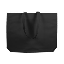 Non-Woven Bag with Long Handles Black 48+10x35cm (25 Units)