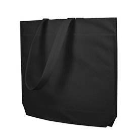 Non-Woven Bag with Long Handles Black 48+10x35cm (200 Units)