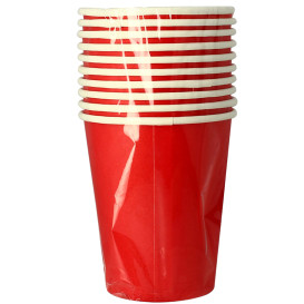 Paper Cup Red 9Oz/240ml "Party" (10 Units)