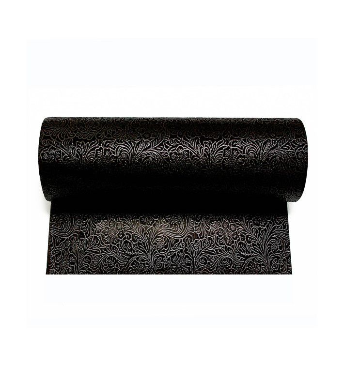 Non-Woven PLUS Tablecloth Roll Black 1x50m (6 Units) 