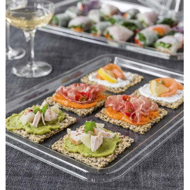 Plastic Tray RPET Transparent 35x24cm (10 Units) 