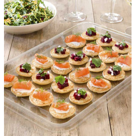 Plastic Tray RPET Transparent 46x30cm (50 Units) 