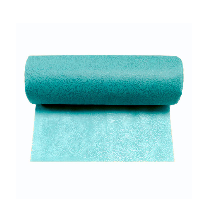Non-Woven PLUS Tablecloth Roll Turquoise 1,2x45m P40cm (1 Unit) 