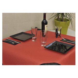 Pre-Cut Paper Tablecloth Red 40g 1,2x1,2m (300 Units)  