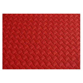 Pre-Cut Paper Tablecloth Red 40g 1,2x1,2m (300 Units)  