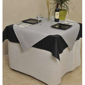 Pre-Cut Paper Tablecloth Grey 40g 1,2x1,2m (300 Units)  