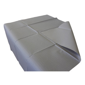 Pre-Cut Paper Tablecloth Grey 40g 1,2x1,2m (300 Units)  