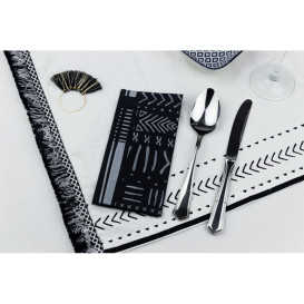 Paper Napkin Double Point "White Tribal"  1/8 40x40cm (1200 Units) 